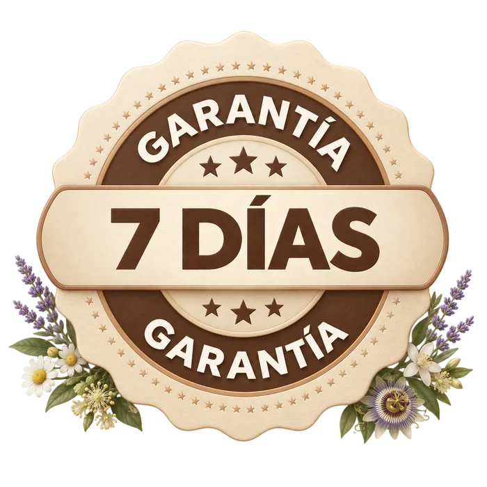 Sello floral de garantía de 7 días